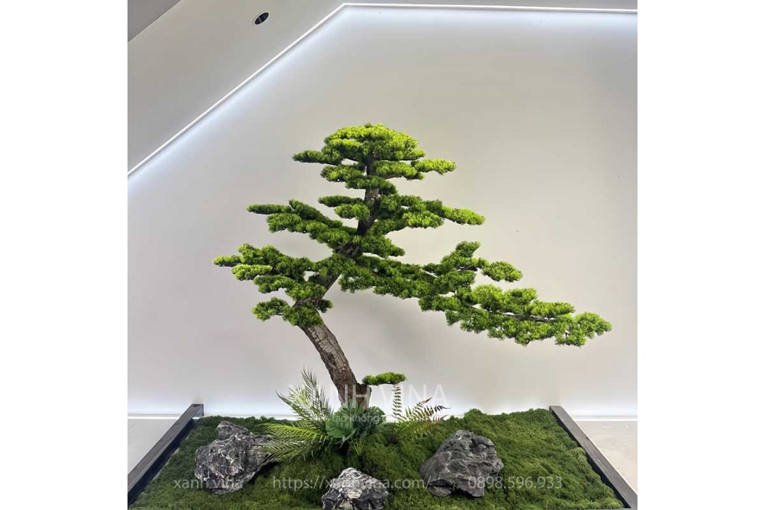 tiểu cảnh cây tùng giả